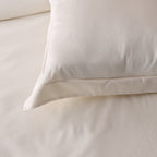 ORGANIC COTTON 600TC EURO EMBROIDERED IVORY PILLOWCASE SET