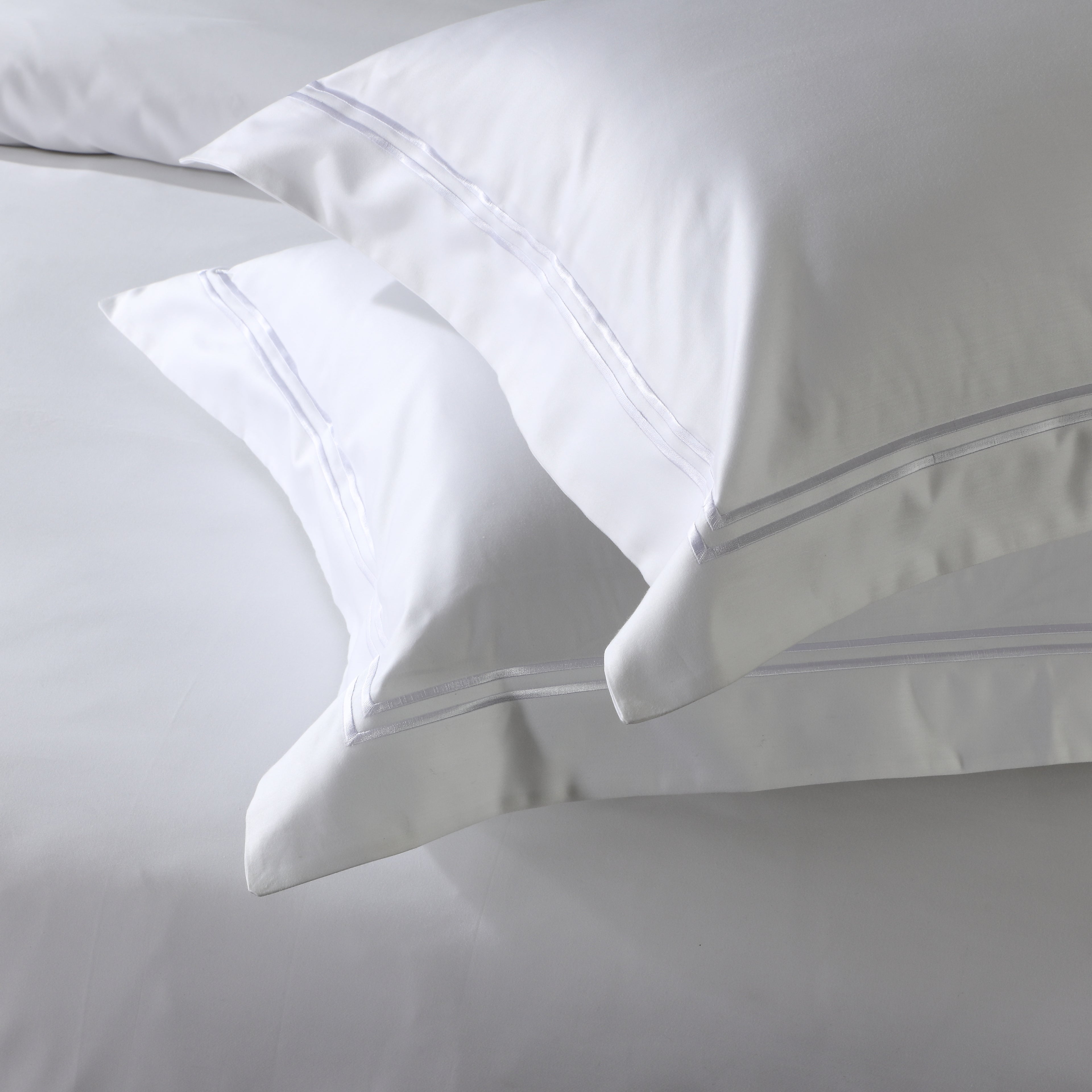 1000TC 100% WHITE ORGANIC COTTON DUVET COVER SET