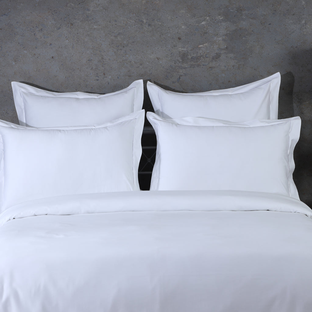 ORGANIC COTTON 600 TC WHITE DUVET COVER SET