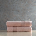 ORGANIC COTTON 650 GSM BATH TOWEL SET  - PALE BLUSH