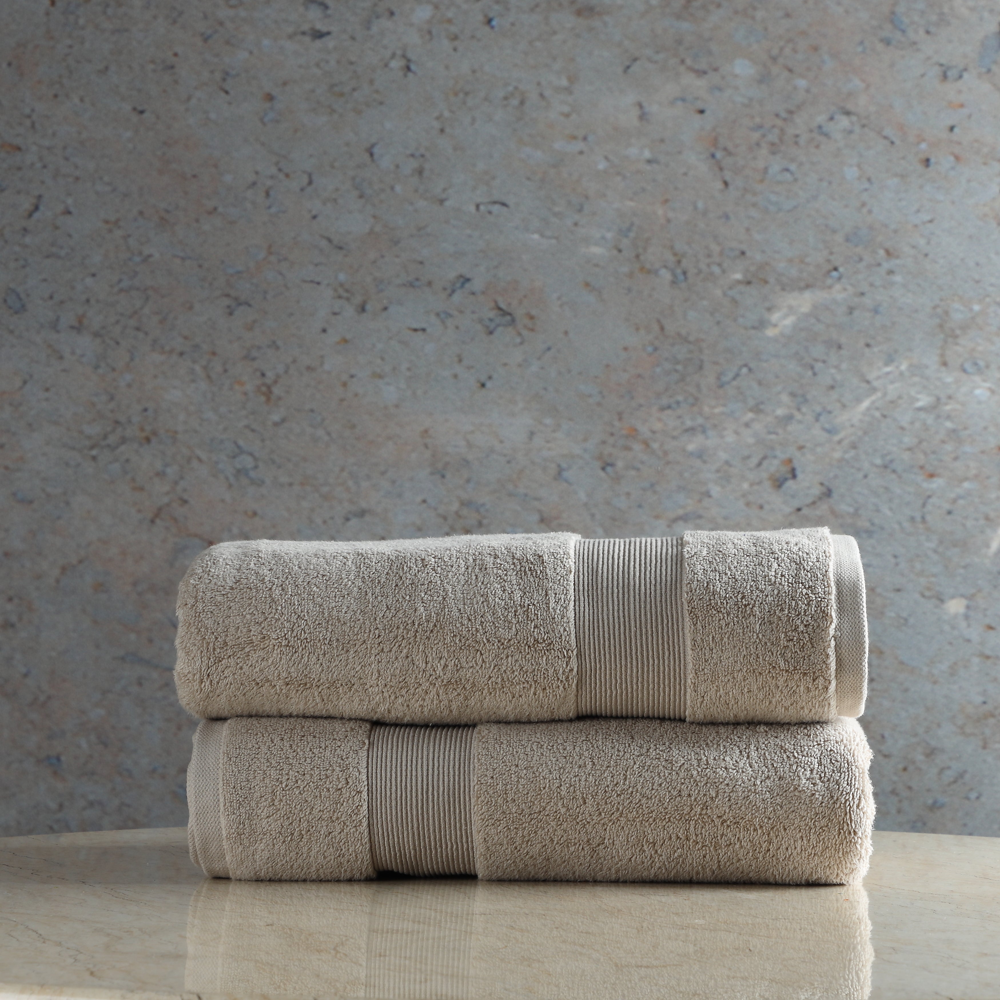 ORGANIC COTTON 650 GSM BATH TOWEL SET  - LINEN
