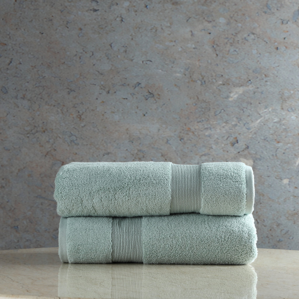 ORGANIC COTTON 650 GSM BATH TOWEL SET  - JADE