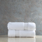 ORGANIC COTTON 650 GSM BATH TOWEL SET  - PEARL WHITE