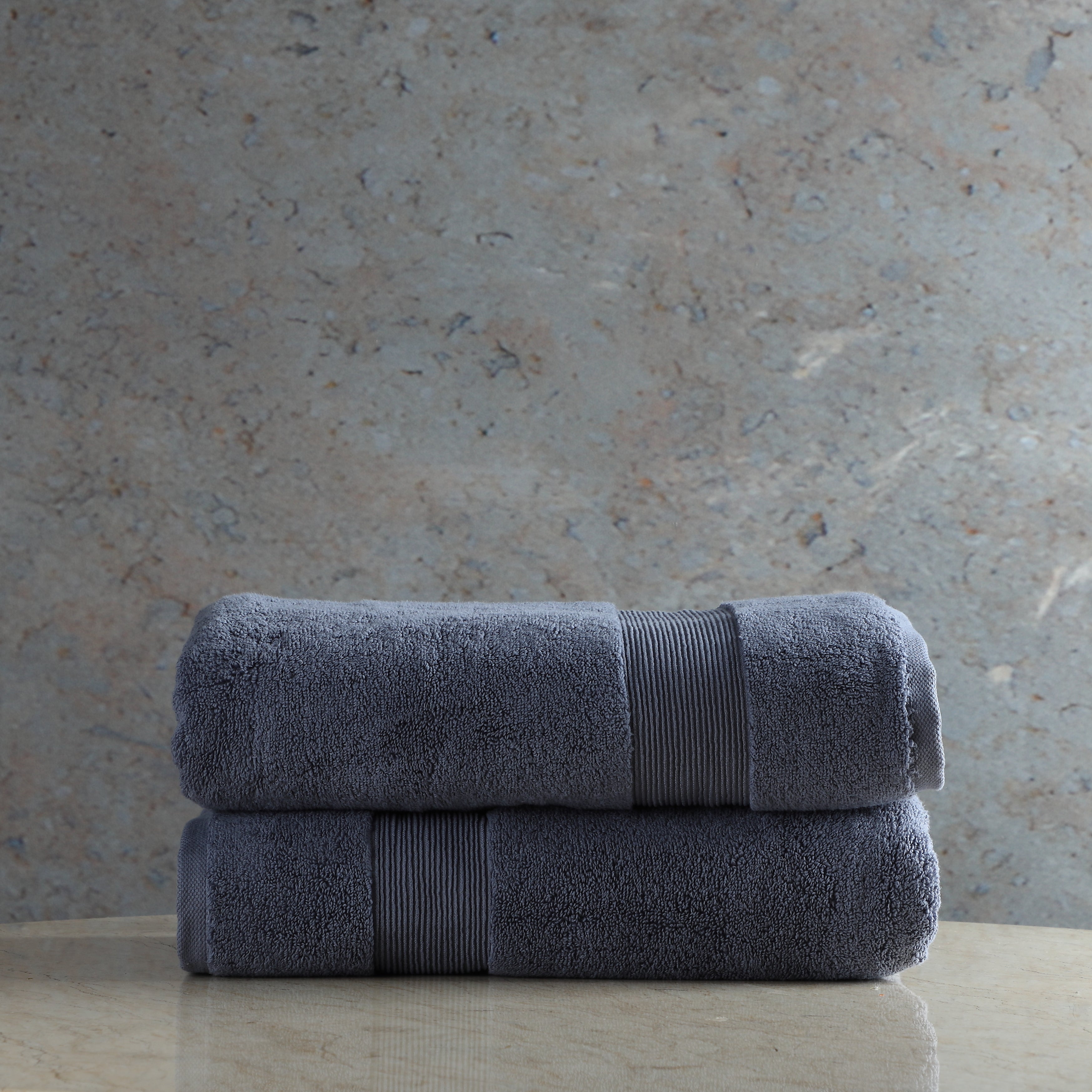 ORGANIC COTTON 650 GSM BATH TOWEL SET  - INDIGO