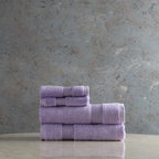 ORGANIC COTTON 650 GSM FACE & HAND TOWEL SET  - LILAC BREEZE
