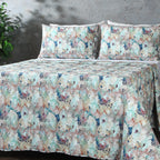 COTTON PERCALE REVERSIBLE DOHAR SET - FLORENTINE