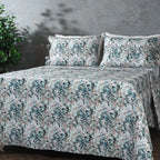 COTTON PERCALE REVERSIBLE DOHAR SET - FLORENTINE