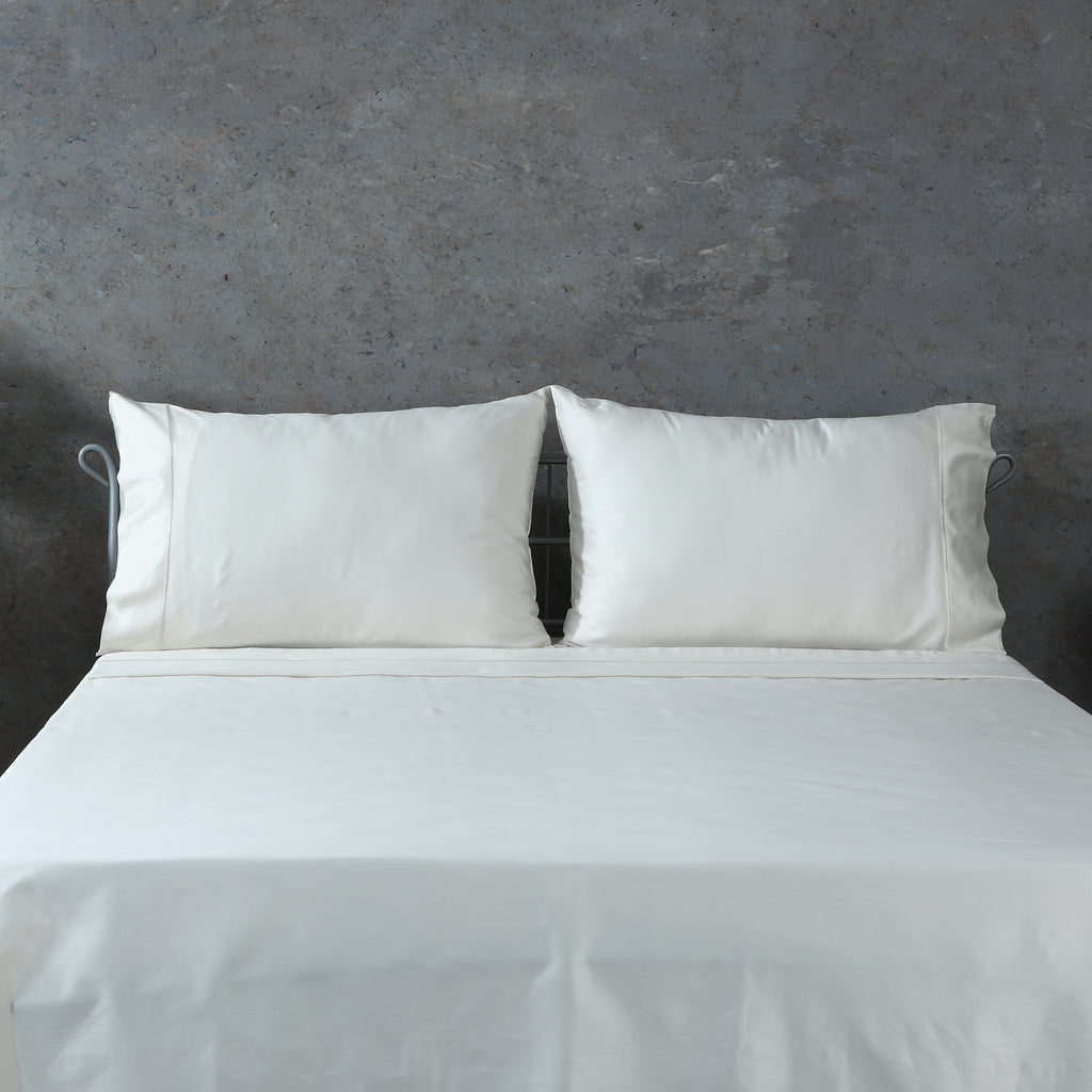 BAMBOO COTTON 300TC EMBROIDERED SHEET SET - IVORY