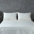 BAMBOO COTTON 300TC EMBROIDERED SHEET SET - IVORY