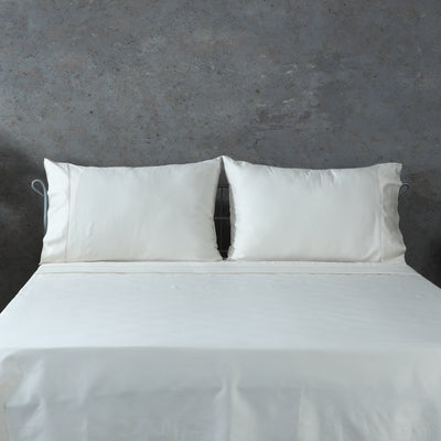 BAMBOO COTTON 300TC EMBROIDERED SHEET SET - IVORY