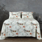 ORGANIC COTTON 200TC PERCALE PRINTED SHEET SET - EDWINA