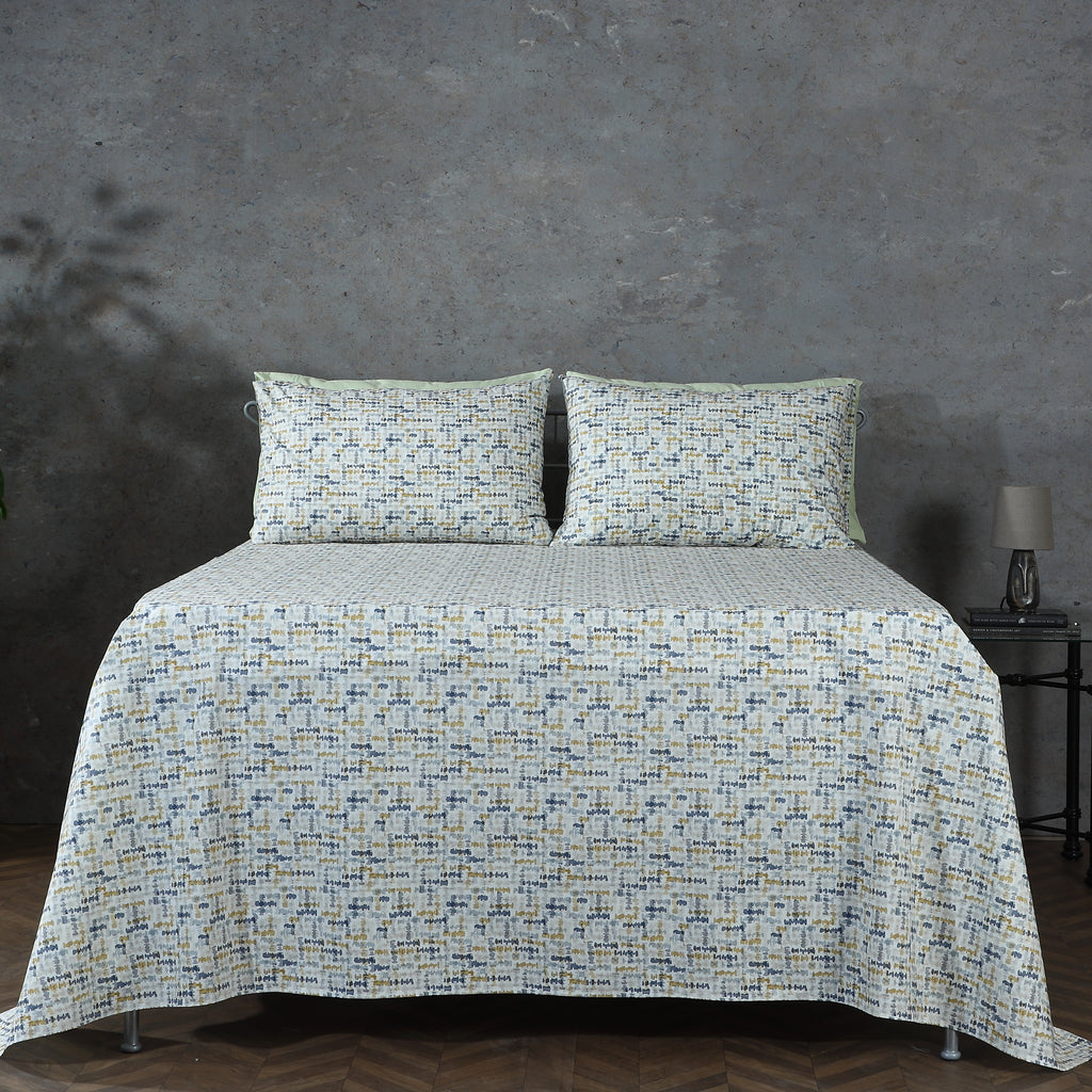 200TC PERCALE ORGANIC PRINTED SHEET SET - CONFETTI