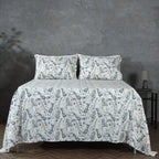 ORGANIC COTTON 200TC PERCALE PRINTED SHEET SET - FOREST DANCE