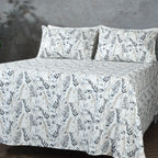 ORGANIC COTTON 200TC PERCALE PRINTED SHEET SET - FOREST DANCE