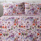 COTTON REVERSIBLE BEDSPREAD SET - FLUTTER