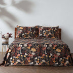 COTTON REVERSIBLE BEDSPREAD SET - EMBER GARDEN