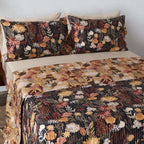 COTTON REVERSIBLE BEDSPREAD SET - EMBER GARDEN