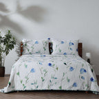 COTTON REVERSIBLE BEDSPREAD SET - GARDENIA