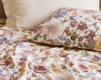 ORGANIC COTTON 200TC PRINTED FITTED SHEET SET - SERENITY
