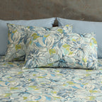 200TC PERCALE ORGANIC PRINTED SHEET SET - MEANDERING BLOSSOMS
