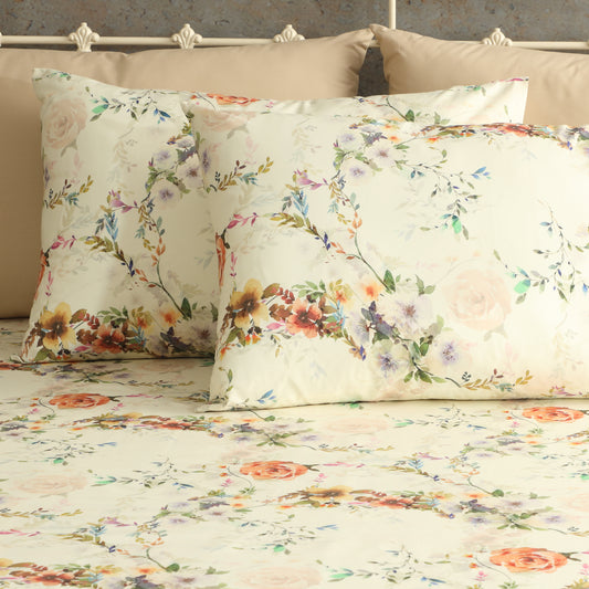 200TC PERCALE ORGANIC PRINTED SHEET SET - EDWINA