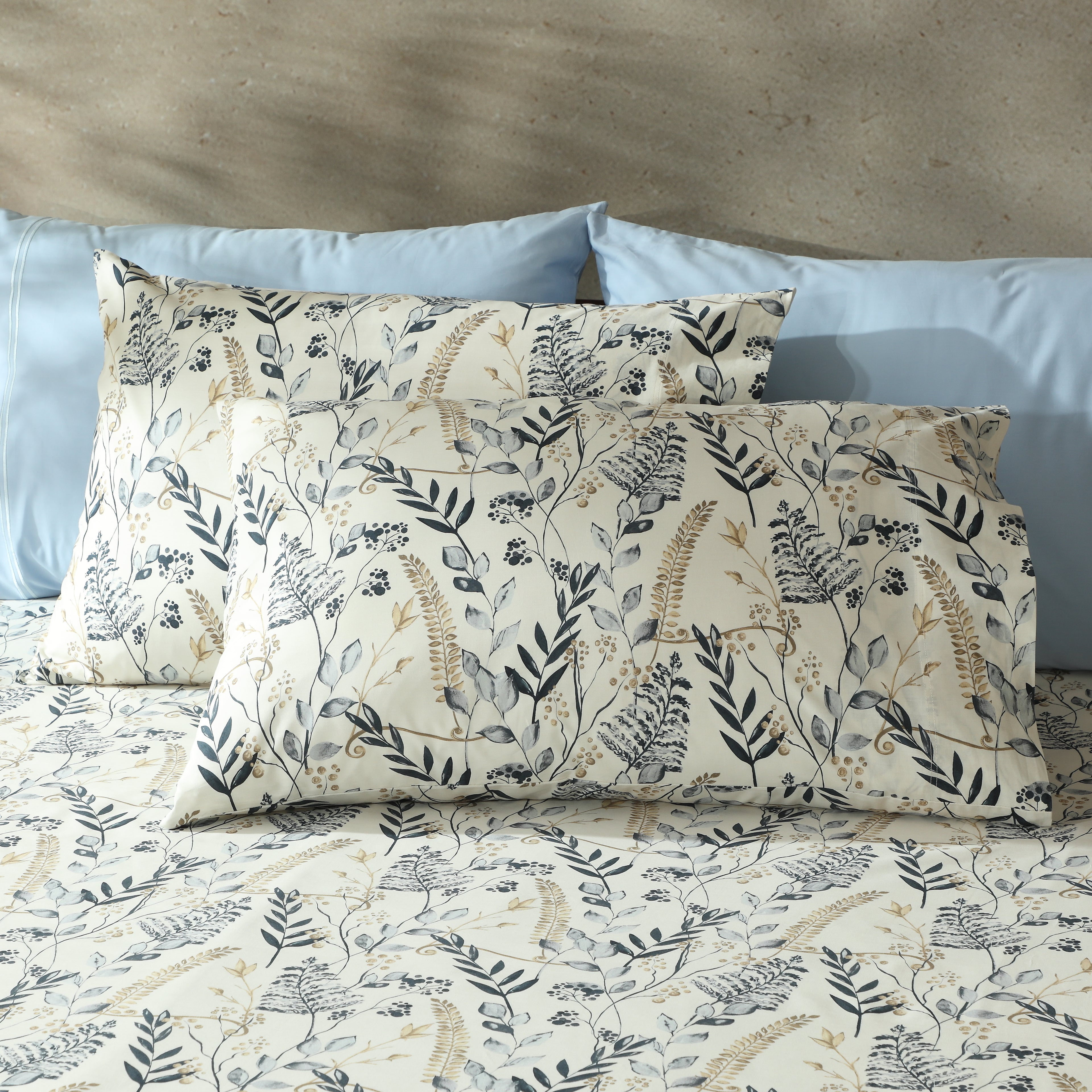 200TC PERCALE ORGANIC PRINTED SHEET SET - FOREST DANCE