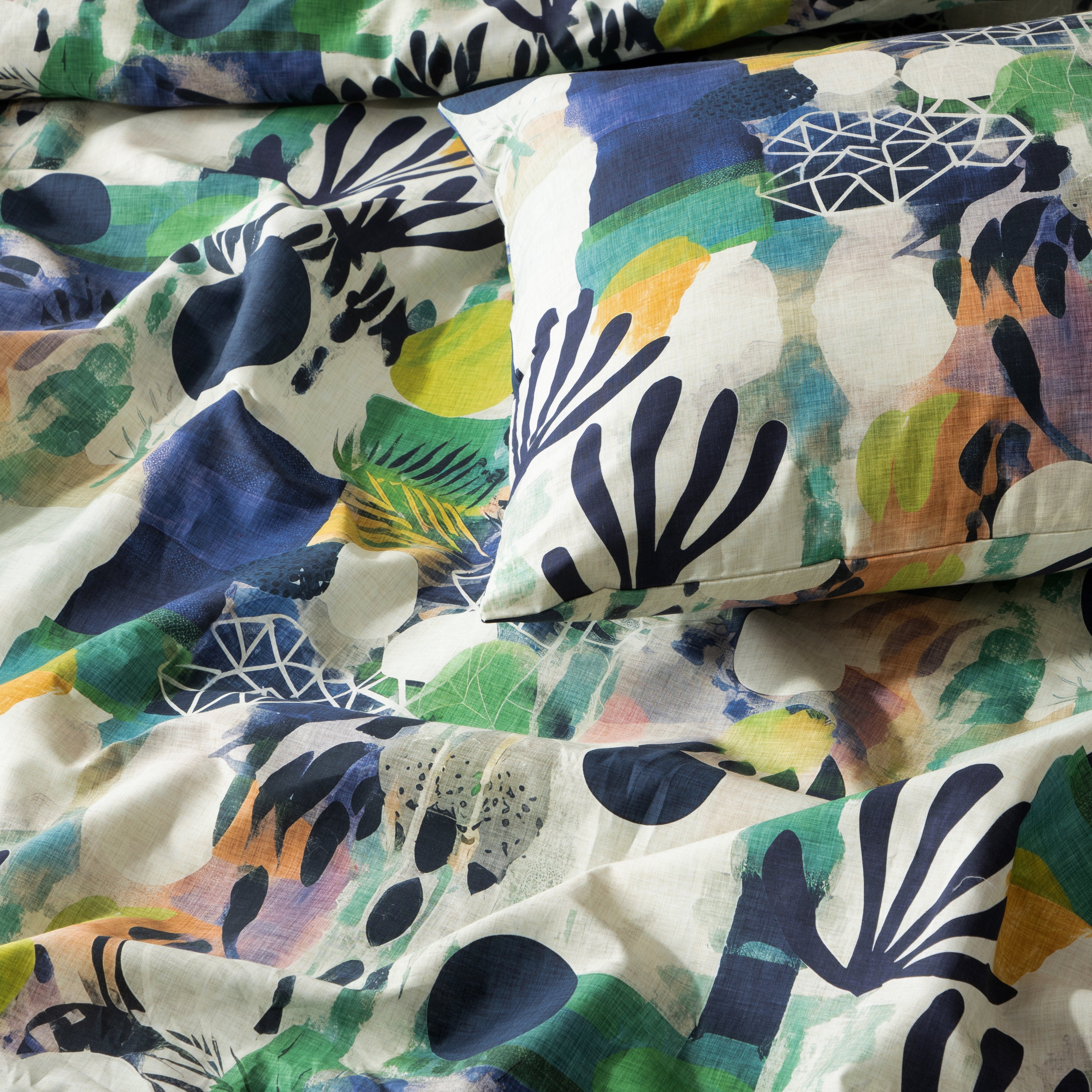 SAFARI 200 TC PERCALE 100% ORGANIC COTTON PRINTED DUVET COVER SET