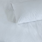 BARRIE 200 TC PERCALE 100% ORGANIC COTTON EMBROIDERED DUVET COVER SET