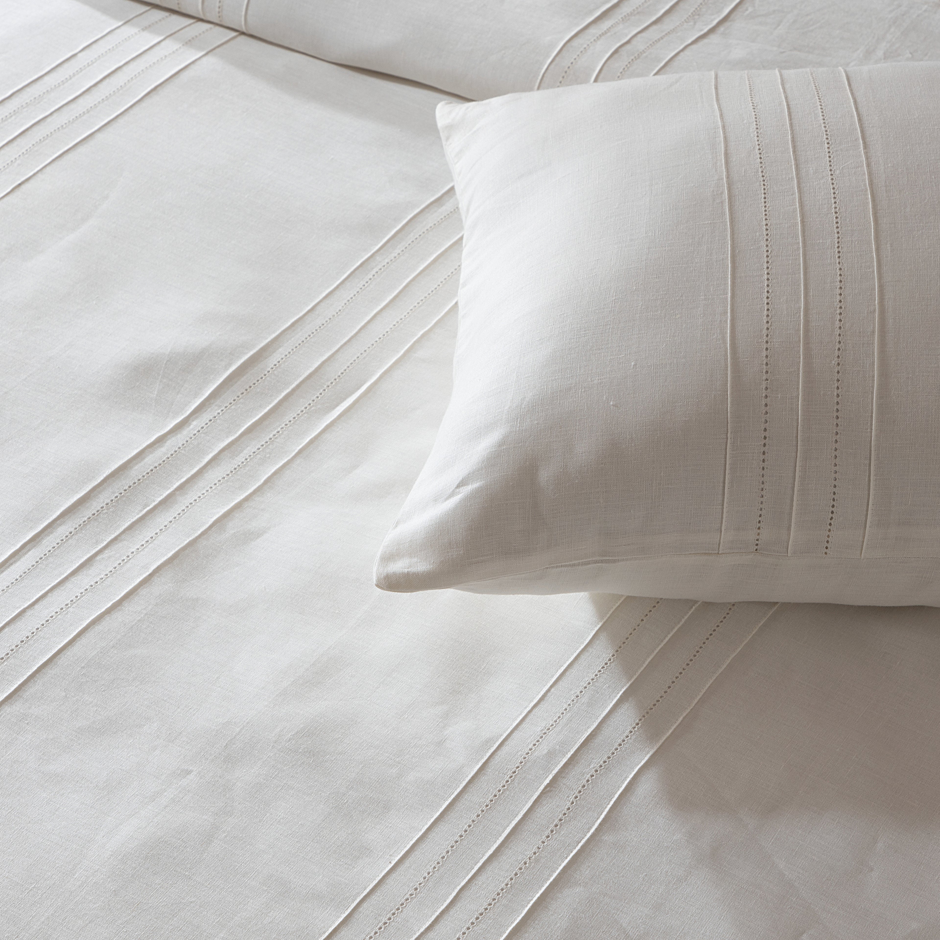 HEIRLOOM 100% PURE LINEN DUVET COVER SET - IVORY PEARL