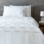 LINETTE 200 TC PERCALE 100% ORGANIC COTTON EMBROIDERED DUVET COVER SET