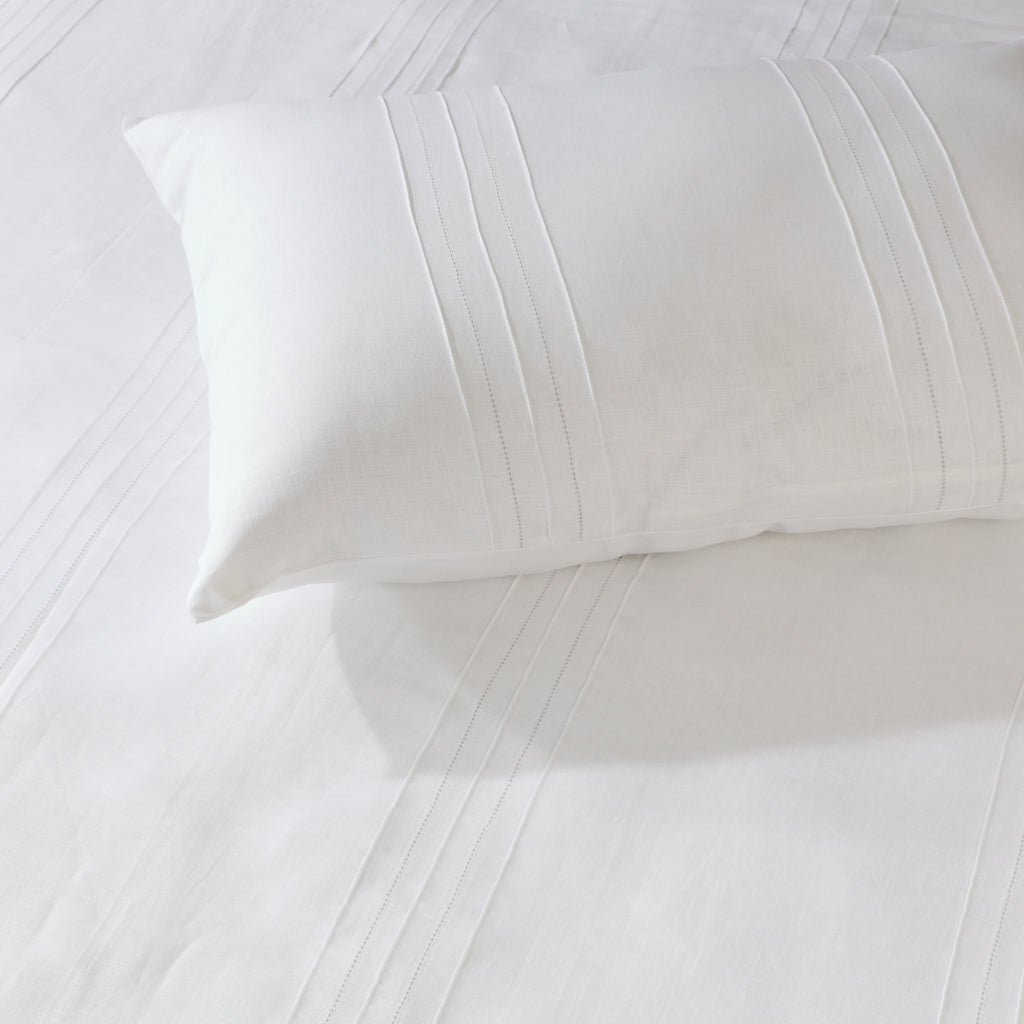 HEIRLOOM 100% PURE LINEN DUVET COVER SET - WHISPER WHITE