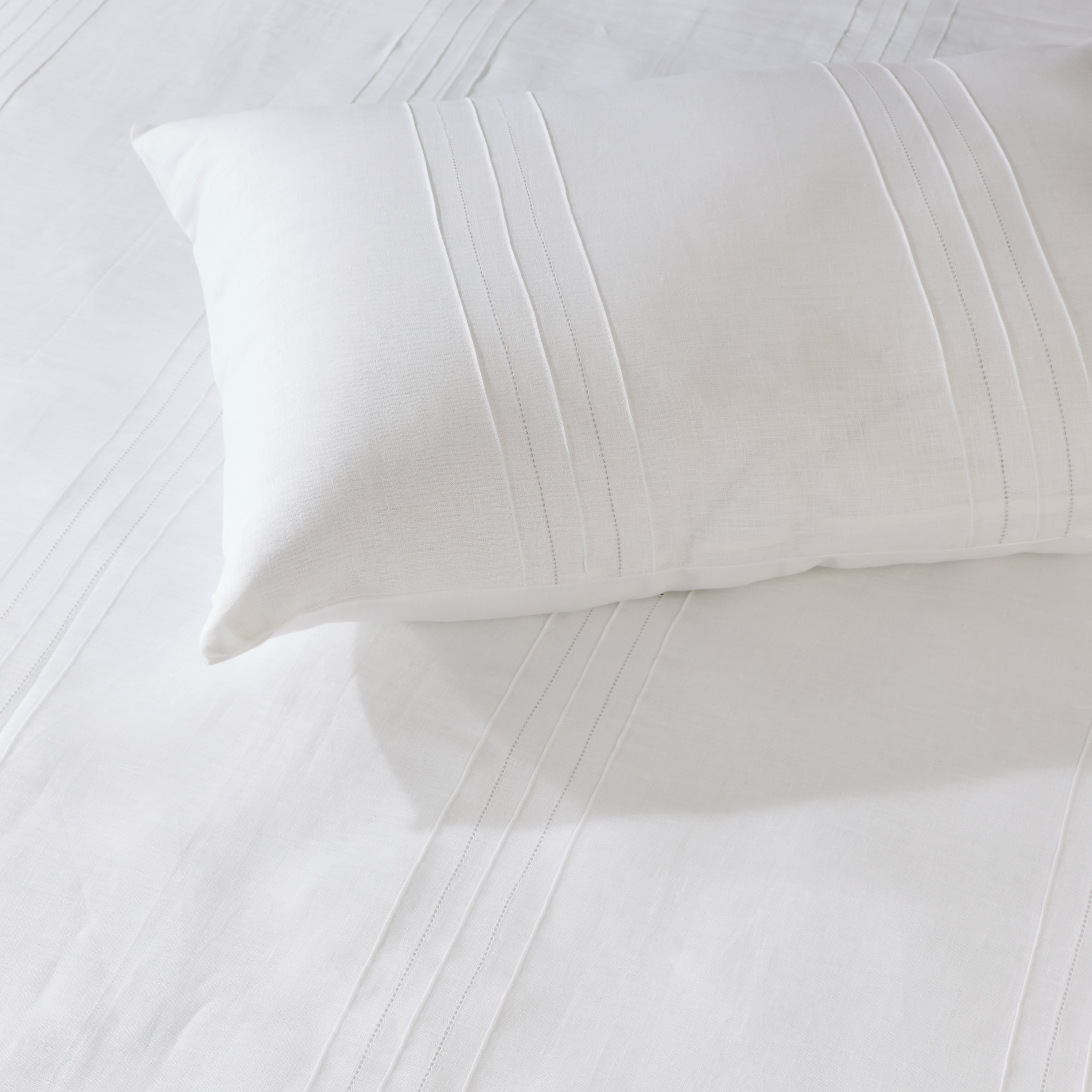 HEIRLOOM 100% PURE LINEN DUVET COVER SET - WHISPER WHITE