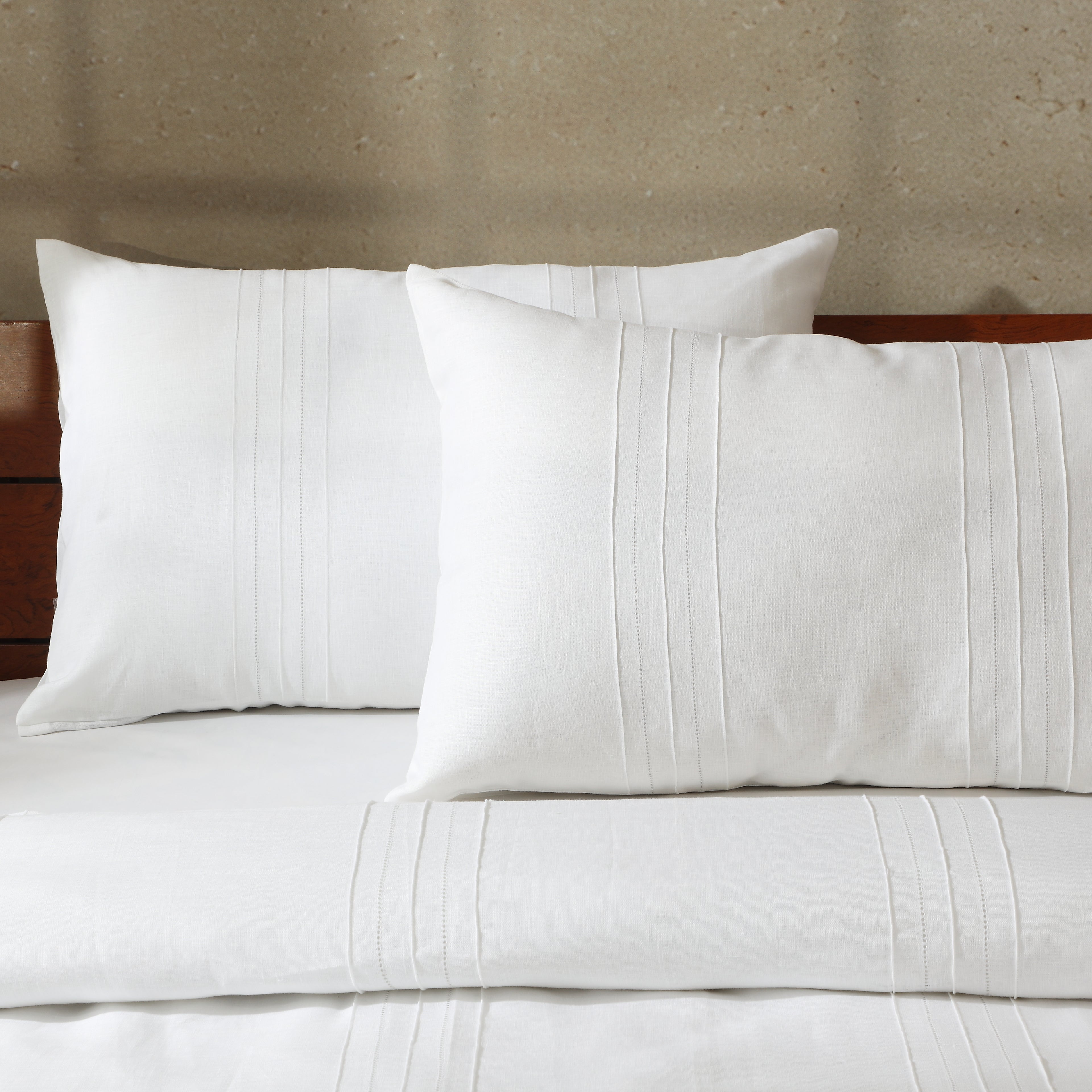 HEIRLOOM 100% PURE LINEN DUVET COVER SET - WHISPER WHITE